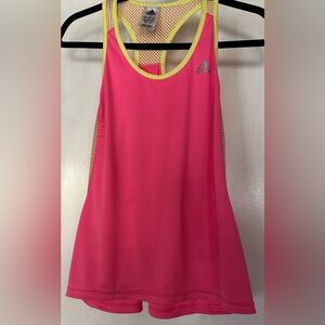 Adidas Climalite Neon Pink Athletic Racerback Tank Top